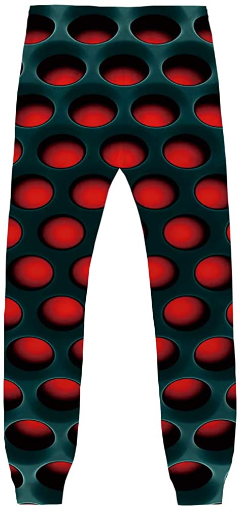 Psychedelic Pants Men 3D Printed Trippy Sweatpants Drawstring Sport Joggers
