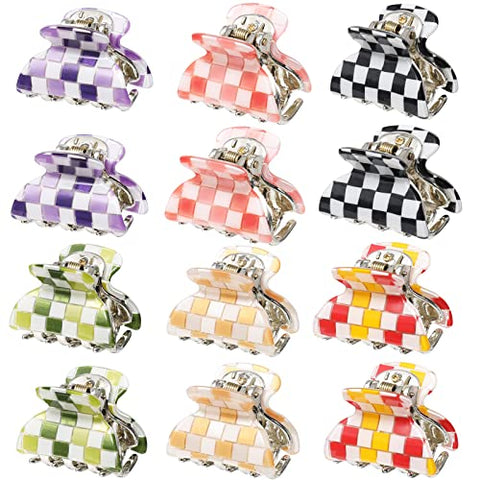 12 Pcs Small Hair Claw Clips for Women