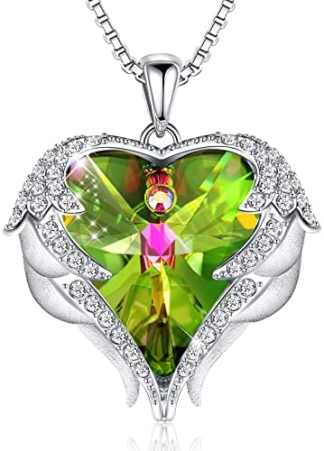 Angel Wing Love Heart Necklaces for Women