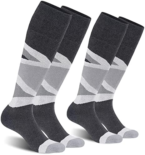 CelerSport 2/3 Pack Men's Ski Socks for Skiing, Snowboarding, Cold Weather, Winter Performance Socks