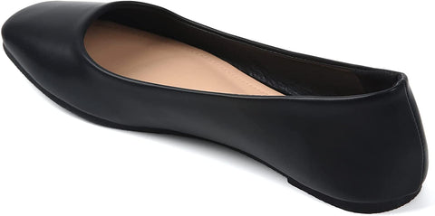 MUSSHOE Flats Shoes Women Comfortable Memory Foam Women's Flats Square Toe Casual Flats for Women Dressy