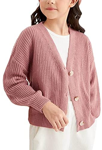 Girls V Neck Casual Sweater