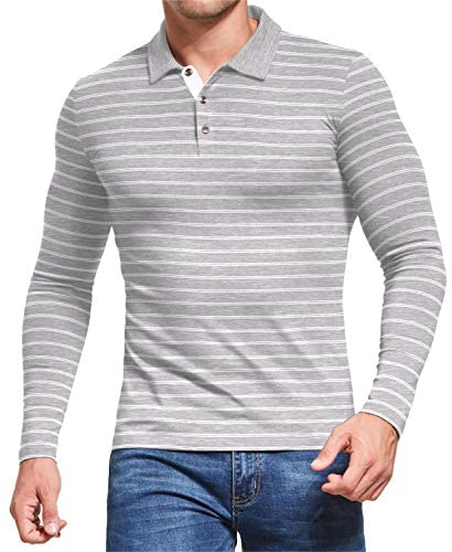 Men's Polo Shirt Short/Long Sleeve Casual Slim-fit Cotton Shirts