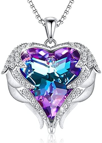 Angel Wing Love Heart Necklaces for Women