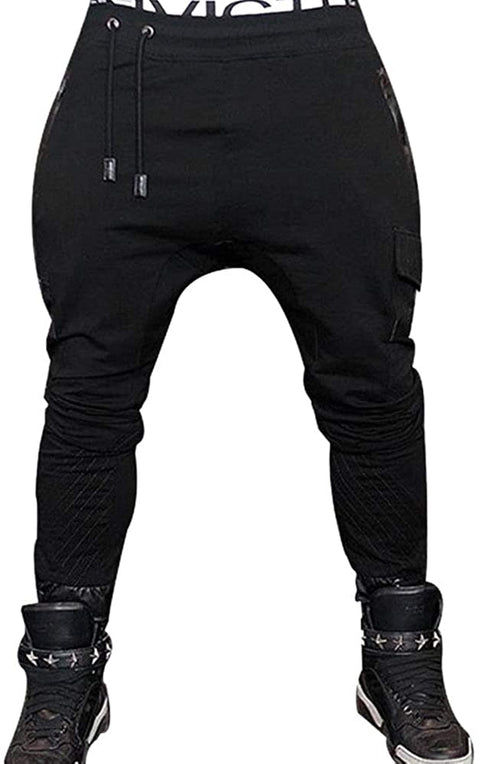 Men's Patchwork Outdoor Casual Military Slim Fit Leg Casual Jogger Pants