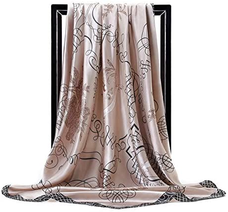 YMXHHB Silk Like Scarf Neck Scarves Women’s Large Square Satin Hair Scarf 35 x 35 inches