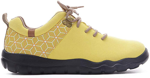 UIN Mens's Women's Quebec Microfiber Travel Sneaker Walking Lace-up Shoes Unisex