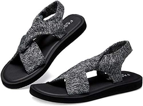Santiro Womens Flip Flops Comfort Yoga Sling Flat Sandals