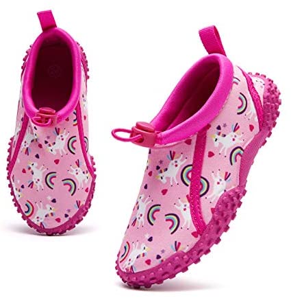 mysoft Kids Beach Water Shoes Non-Slip Quick Dry Barefoot Swim Shoes Aqua Socks for Boys and Girls Toddler Little Big Kid