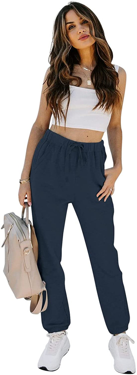Fleece Joggers for Women Athletic Sweatpants Fall Clothes Comfy Lounge Pajamas Yoga Pants with Pockets