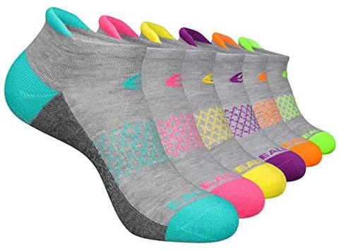 Womens Ankle Socks 6 Pairs Running Athletic Cushioned Sole Socks With Tab