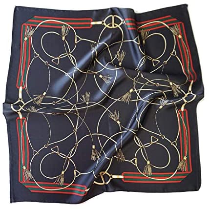 27” Satin Scarves-Fashion Square Pleated Scarf
