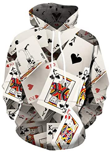 Unisex Funny 3D Hoodies Pullover Hooded Sweatshirt with Pockets Long Sleeve