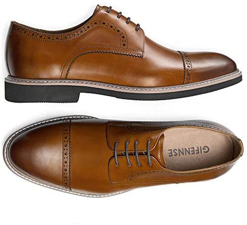 GIFENNSE Men's Casual Dress Shoes Leather Oxford Shoe