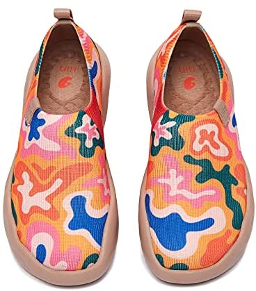 UIN Kid's Casual Slip-on Canvas Loafers Boys Girls Shoes Fashion Sneakers Funny Painted Travel Shoes