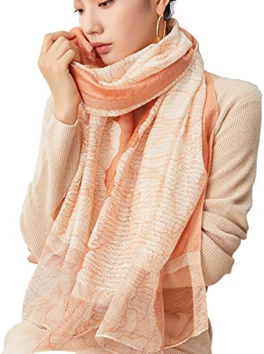 WINCESS YU Women Fashion Silk Scarf Long Shawl and Wraps Lightweight Pashmina for Fall and Winter