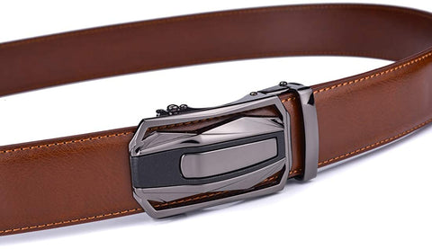 Men Belts Leather Male Slide Ratchet Work Dress Strap w Interchangeable Buckle Beltox