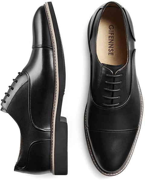 GIFENNSE Men's Casual Dress Shoes Leather Oxford Shoe