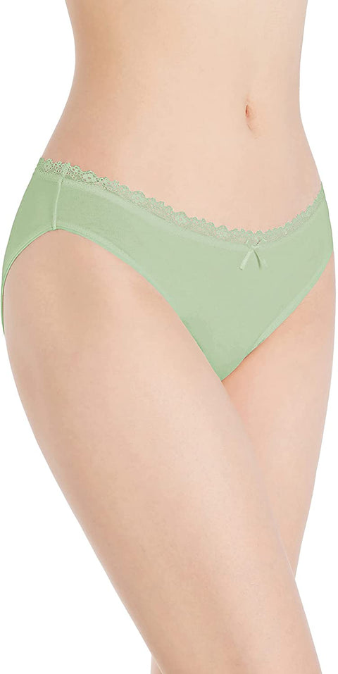 Women's 6-Pack Lace Bikini Lyocell Cotton Panties Super Soft Comftable Underwear