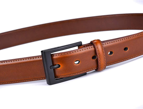 Beltox Men Basic Belt Suit Work Casual Dress Jeans 1.25” Wide w Prong Buckle