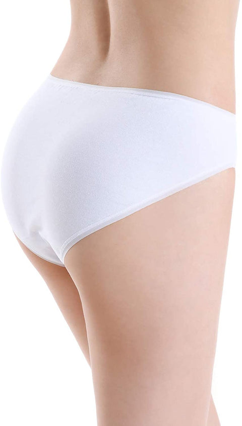 Women's 10-Pack Bikinis Cotton Panties Soft Stretchy Underwear