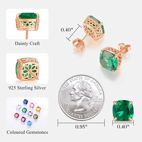 Morning Dew Rose Gold-Plated Stud Earrings