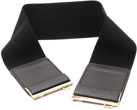 Beltox Womens 3" Wide Belt Elastic Stretch Cinch Waistband Lady Cummerband