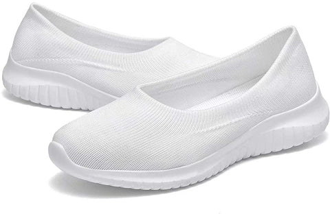konhill Women's Tennis Walking Shoes Breathable Casual Work Slip-on Sneakers