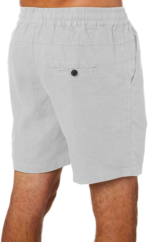 Mens Casual Linen Shorts