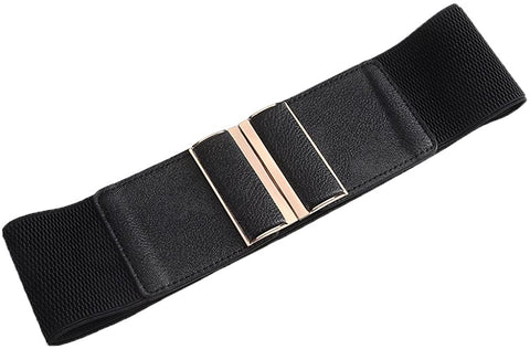 Beltox Womens 3" Wide Belt Elastic Stretch Cinch Waistband Lady Cummerband