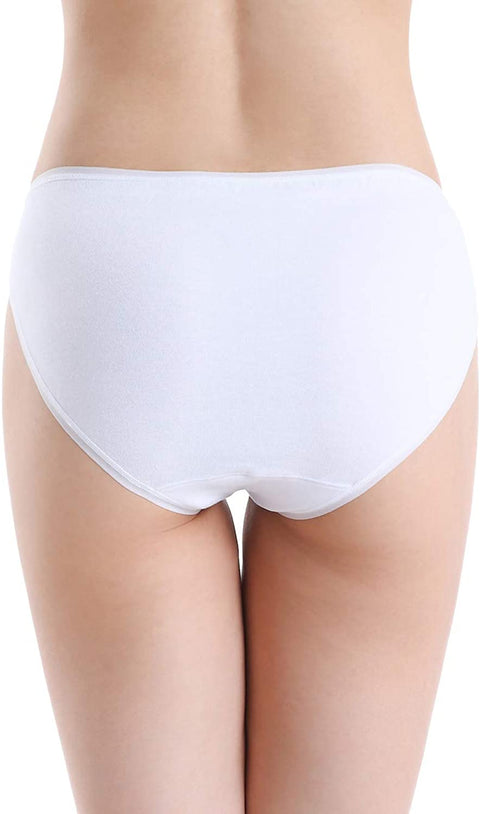 Women's 10-Pack Bikinis Cotton Panties Soft Stretchy Underwear