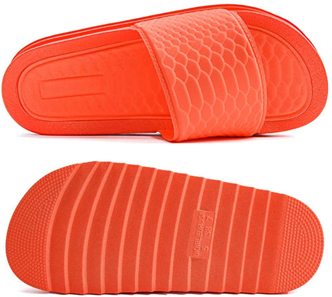 Slide Sandals for Women Summer Beach Anti-Slip Open Toe Flatform Shoes Casual Comfort Footbed Home Slippers Outdoor/Indoor