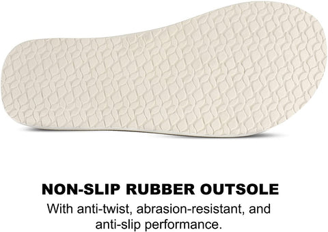Flip Flops for Women with Arch Support, Yoga Mat Beach Sandals for Women,Dressy Beach Flip Flops with Rubber Sole and Leather Straps