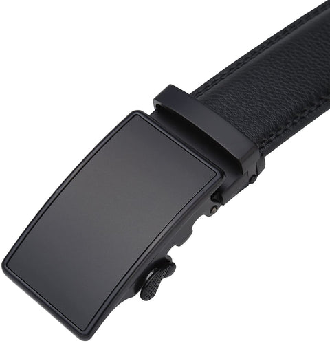 Lavemi Men's Real Leather Ratchet Dress Belt with Automatic Buckle,Elegant Gift Box