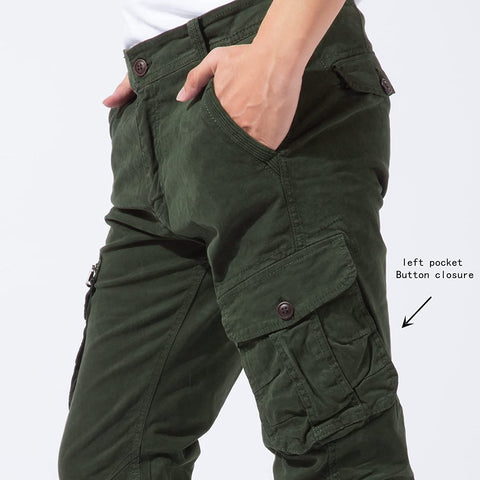 DGWZ Mens Casual Work Pants Outdoor Hiking Joggers Tapered Cotton Slim Fit Cargo Pants for Men
