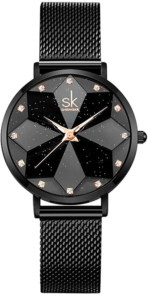 Ultra Thin Minialist Creative Starry Sky Women Watch