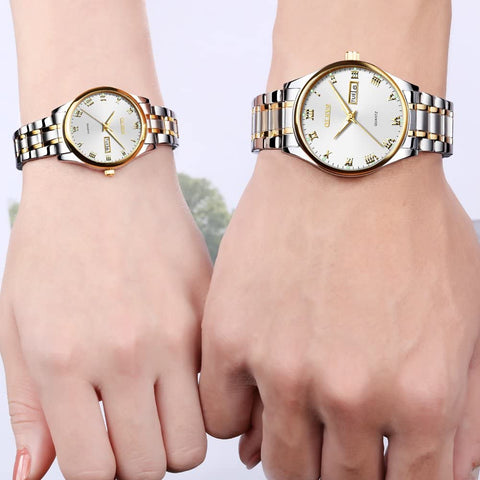 Valentines Couple Pair Quartz Waterproof Watche for men
