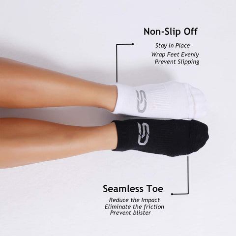CelerSport 6 Pack Athletic Socks with Cushion Ankle Sports Socks Low Cut Socks for Men and Women
