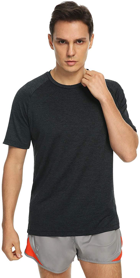 Xelky 4-5 Pack Men's Dry Fit T Shirt Moisture Wicking Athletic Tees Exercise Fitness Activewear Short Sleeves Gym Workout Top