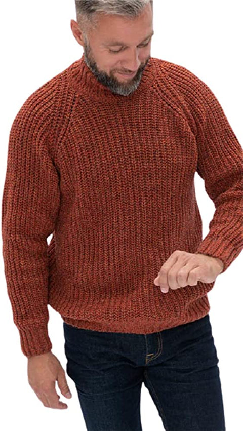 Men's Casual Ribbed Slim Fit Sweater