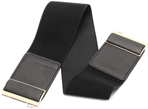 Beltox Womens 3" Wide Belt Elastic Stretch Cinch Waistband Lady Cummerband