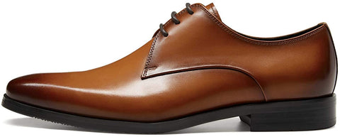FRASOICUS Men's Dress Shoes Genuine Leather Lace Up Classic Oxford Office Shoes for Men