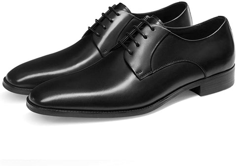 GIFENNSE Men's Handmade Leather Modern Classic Lace up Leather Lined Perforated Dress Oxfords Shoes
