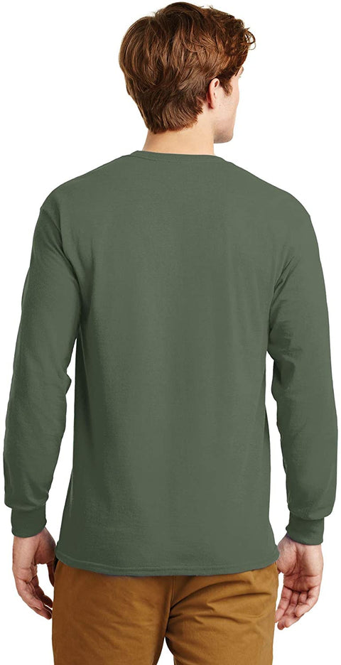 Gildan Big Men's Cotton Long Sleeve T-Shirt