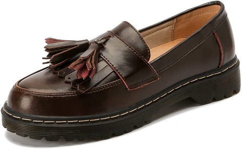 KANGFEINI Women's Classic Fashion Tassel Oxford Moccasin Casual Flats