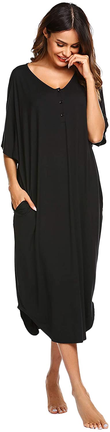 Plus Size Button-down Nightgowns for Women