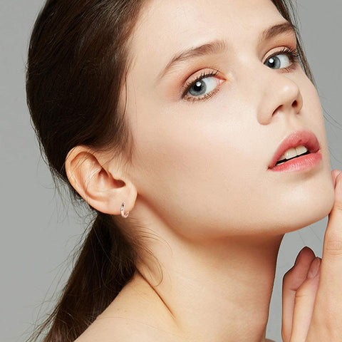 925 Silver Hoop Earrings for Women Girls