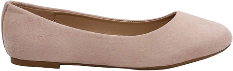 EETTARO Women's Classic Round Toe Ballet Flats Leather Low Heel Loafers Comfort Slip On Ballerina Flat Shoes