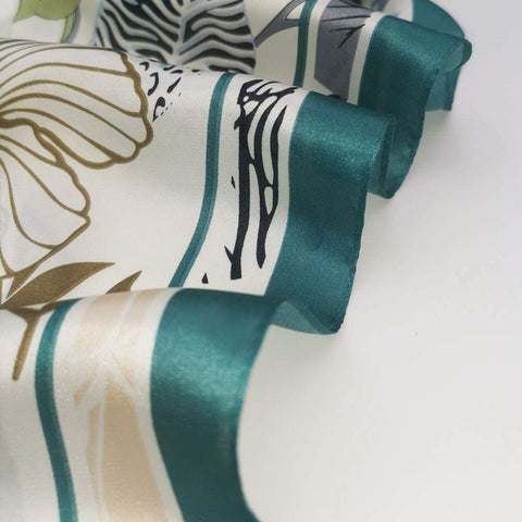 FONYVE Satin Silk Square Scarfs for Women Hair Scarves and Wraps Headscarf for Sleeping 27.5 × 27.5 inches