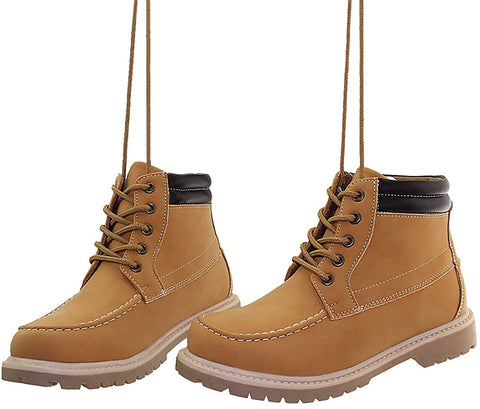 Kids Ankle Snow Work Boots Boys Girls Outdoor Lace-up Hiking Shoes